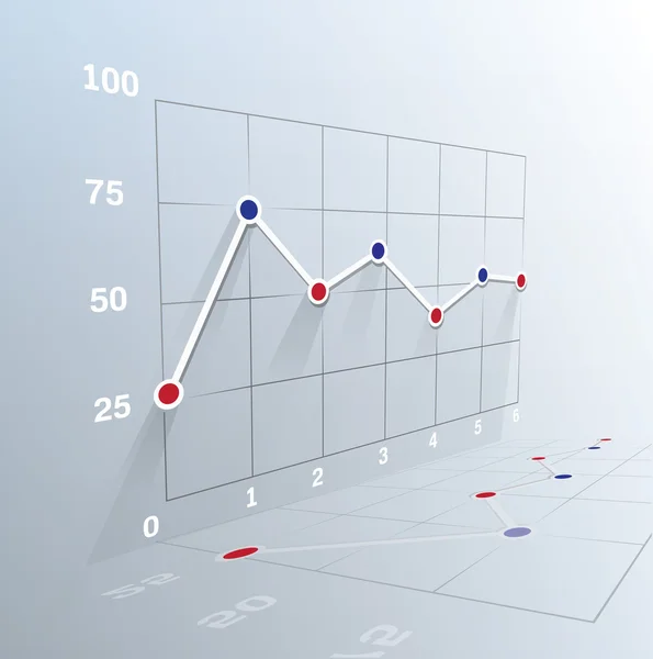 3d negocio gráfico — Vector de stock