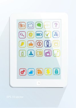 Beyaz tablet bilgisayar