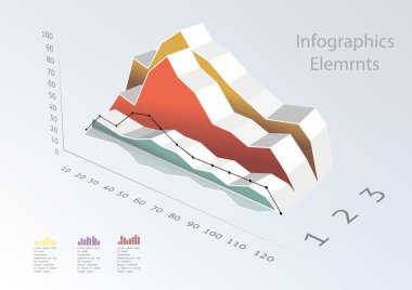 Business graph  for infographics