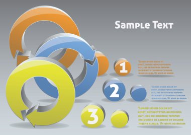 numaraları oklarla daire