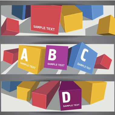 Web Banner Renk küpler