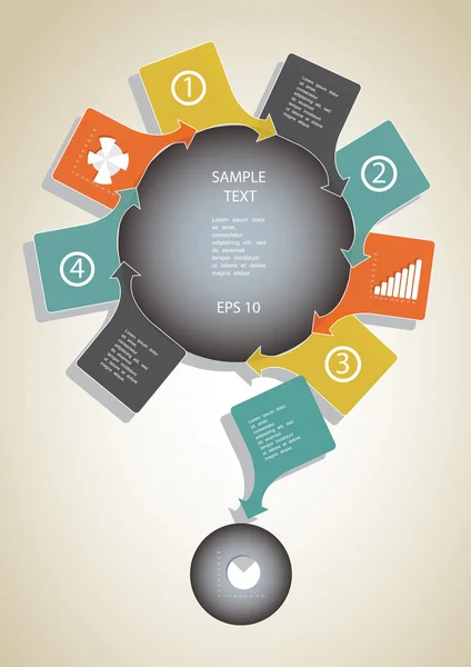 Question mark with infographic elements — Stock Vector