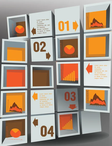 Infografía Figura abstracta — Vector de stock