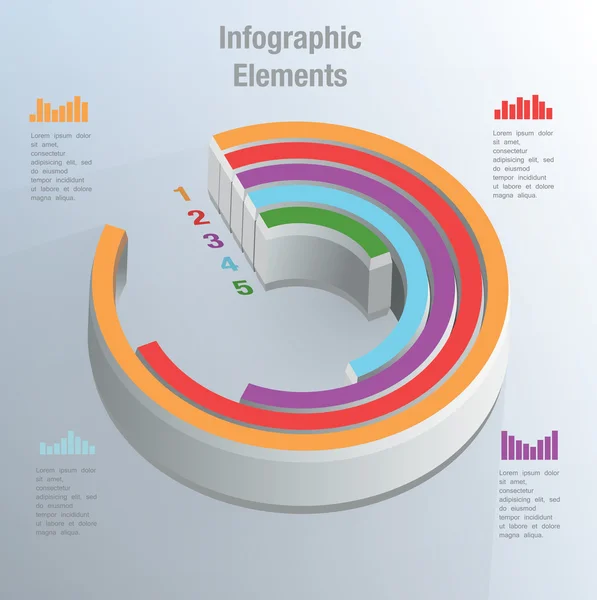 Gesegmenteerde cirkeldiagram — Stockvector