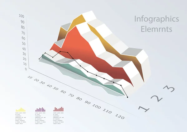 Business graph  for infographics — 图库矢量图片