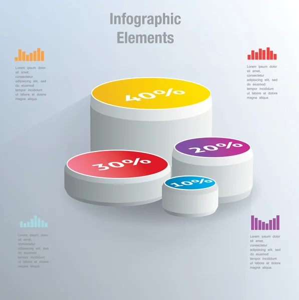 Gráfico do círculo percentual — Vetor de Stock