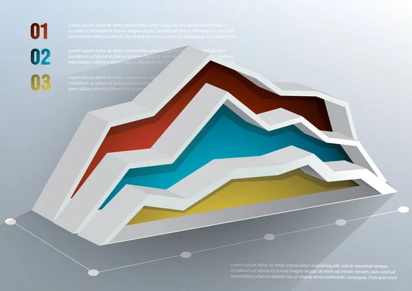 3d Business graph — Stock Vector