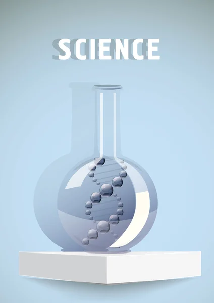 Dna molecules in flask — Διανυσματικό Αρχείο