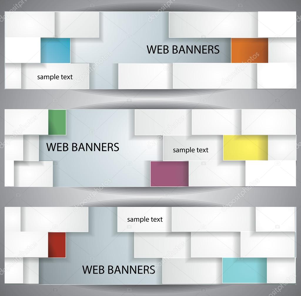 Abstract rectangles web banners