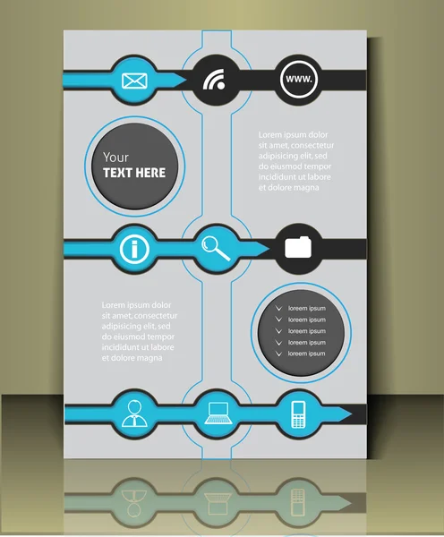 Modelo de cobertura de brochura comercial —  Vetores de Stock