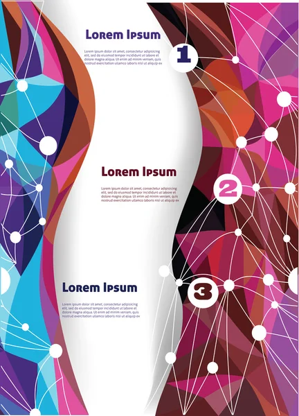Polygonales Broschüren-Design — Stockvektor