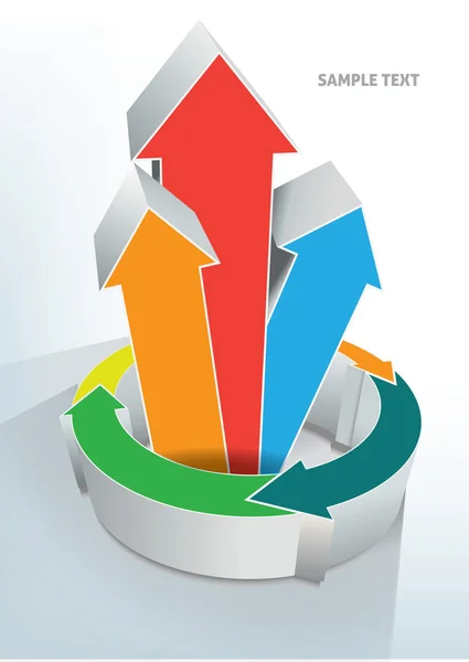 矢印のある抽象的な背景 — ストックベクタ