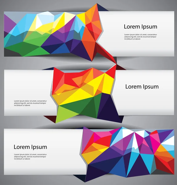 Polygonal banners design — Stock Vector