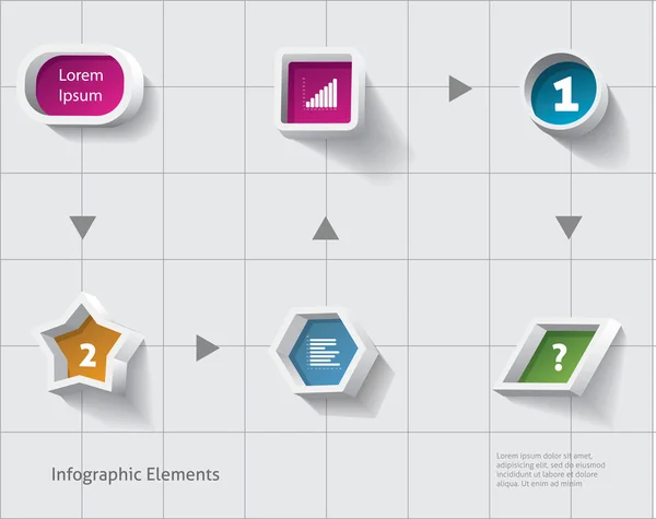 Info blocks for infographics — Stock Vector