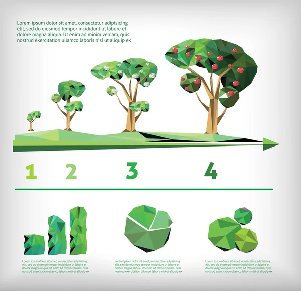 생태학의 트리 infographic — 스톡 벡터