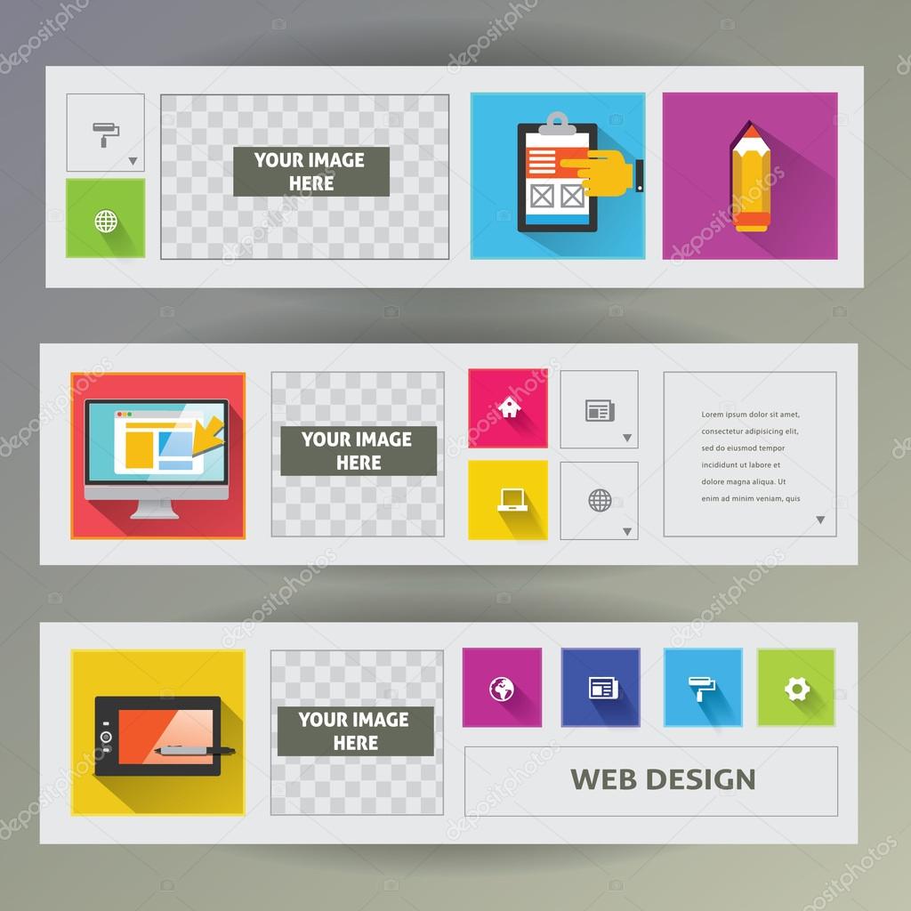 Set of web banners