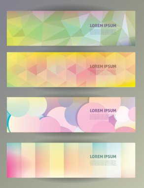 geometrik desen afiş kümesi