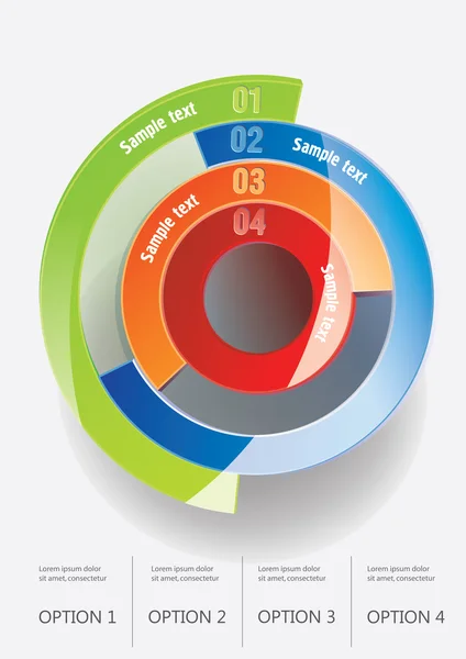 Conception infographique avec diagramme graphique — Image vectorielle