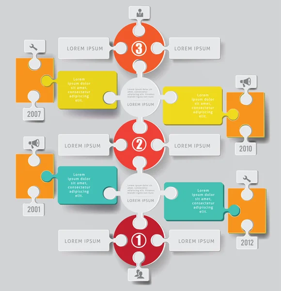 Modèle d'infographie d'entreprise moderne — Image vectorielle