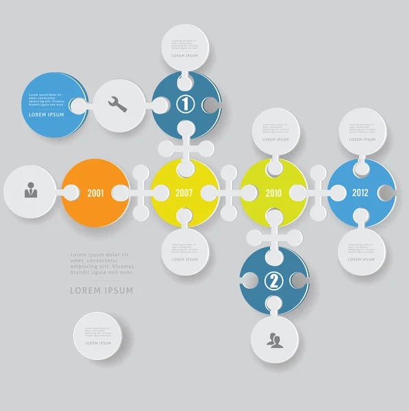 Modèle d'infographie d'entreprise moderne — Image vectorielle