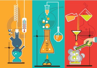 chemical, laboratory infographic clipart
