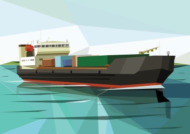 Kargo gemisi kapları ile