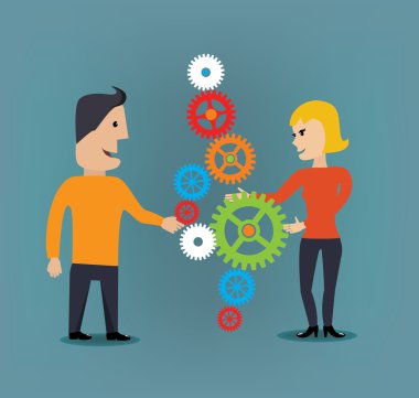 Bisnesspeople iş kavramı