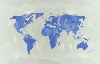 Geometrik tarzı Dünya Haritası