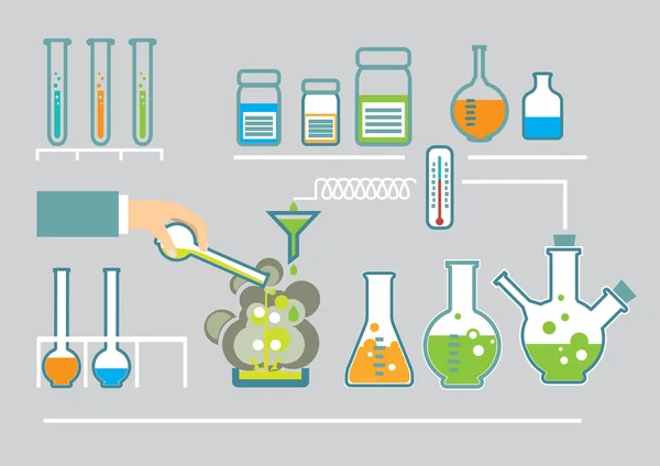 化学实验概念 — 图库矢量图片