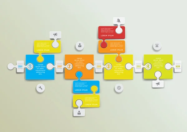 Modèle d'infographie d'entreprise moderne — Image vectorielle