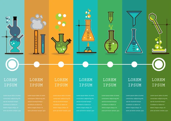 Química, infografía de laboratorio — Archivo Imágenes Vectoriales