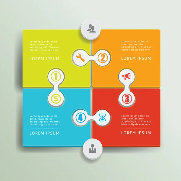 Modèle infographique d'entreprise — Image vectorielle