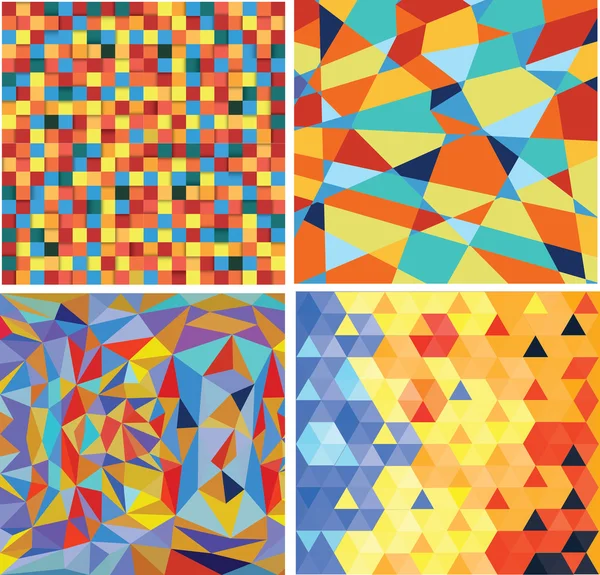Ensemble de fond abstrait géométrique — Image vectorielle
