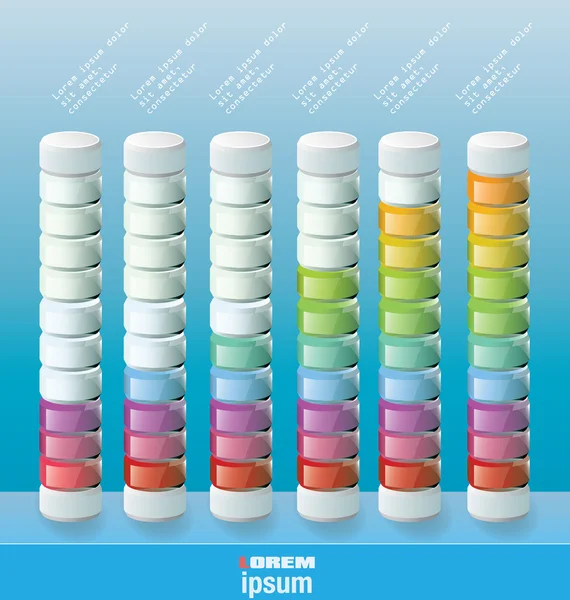 Modelo de infográfico gráfico de gráfico de barras — Vetor de Stock