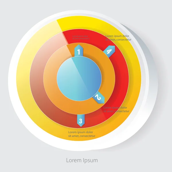 Diagrama, modelo infográfico — Vetor de Stock