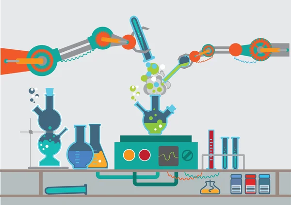 Concetto di laboratorio scientifico — Vettoriale Stock