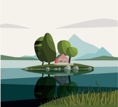 adada evi, yaz yatay