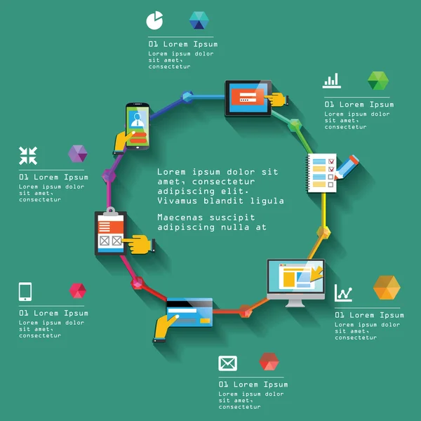 Commerce, finance, infographie d'entreprise — Image vectorielle