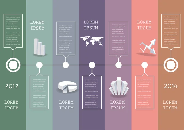 Infographie chronologique statistique — Image vectorielle