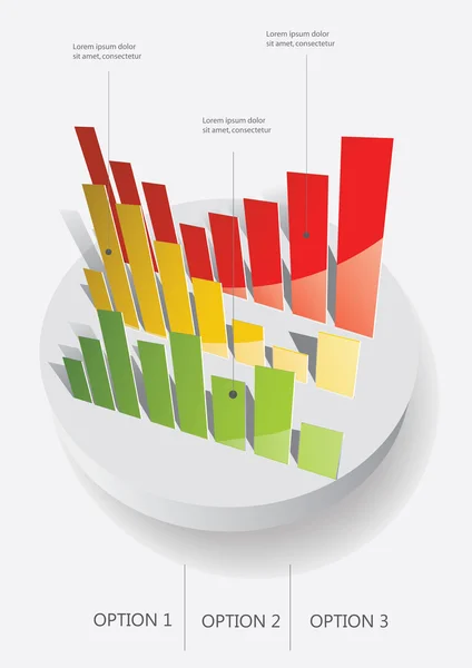 Bar chart infographic template — Stock Vector