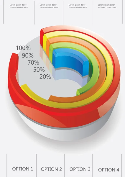 Infográfico de diagrama de negócios — Vetor de Stock