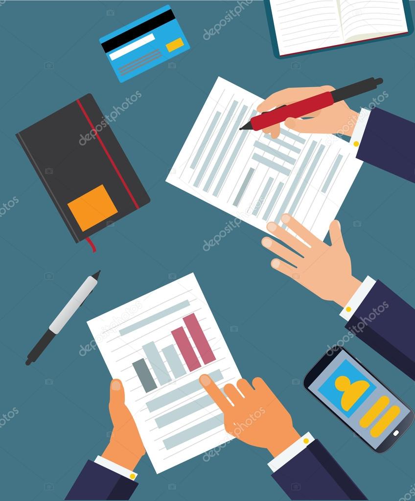 Signing business contract concept