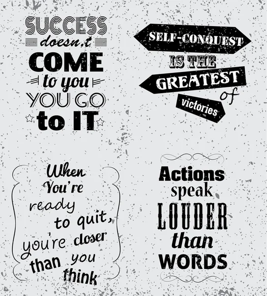 Set of motivational quotes — Stock Vector