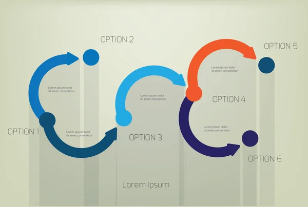 Modèle infographique avec options — Image vectorielle