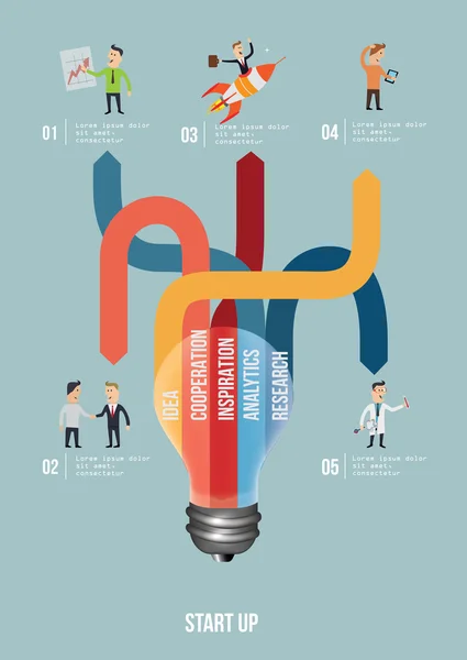 Bedrijf opstarten infographic — Stockvector