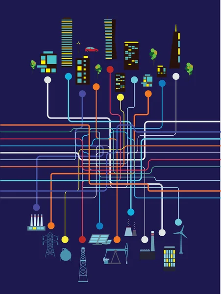 Bygninger, infografiske byggearbeider – stockvektor