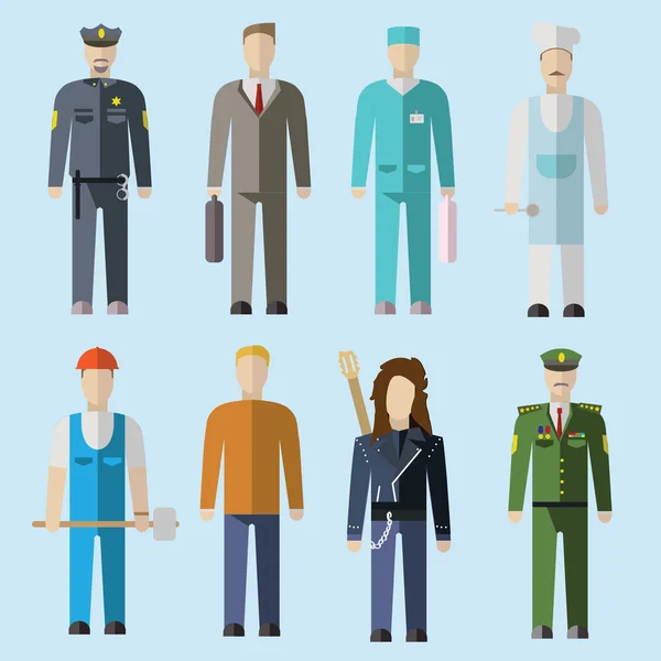 Personnes professions avatars set — Image vectorielle