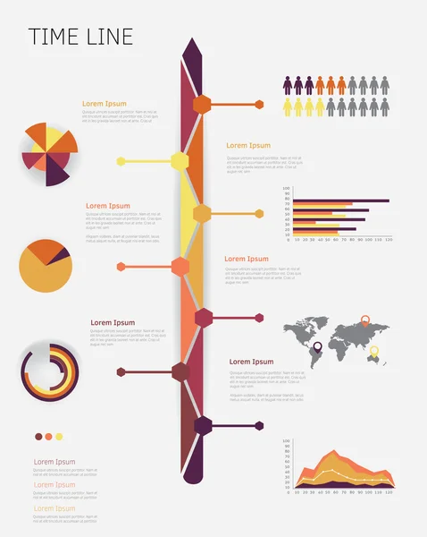 Tid linje infographic — Stock vektor