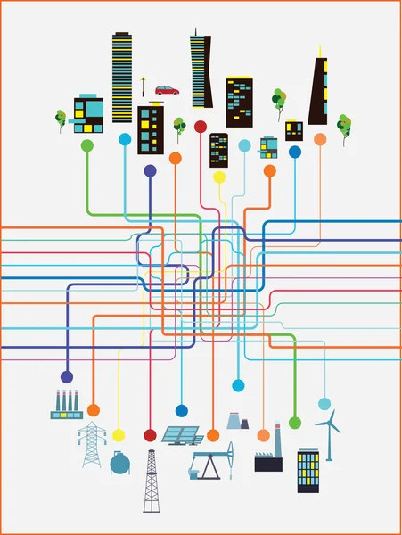 Bygg og anlegg Infografisk – stockvektor