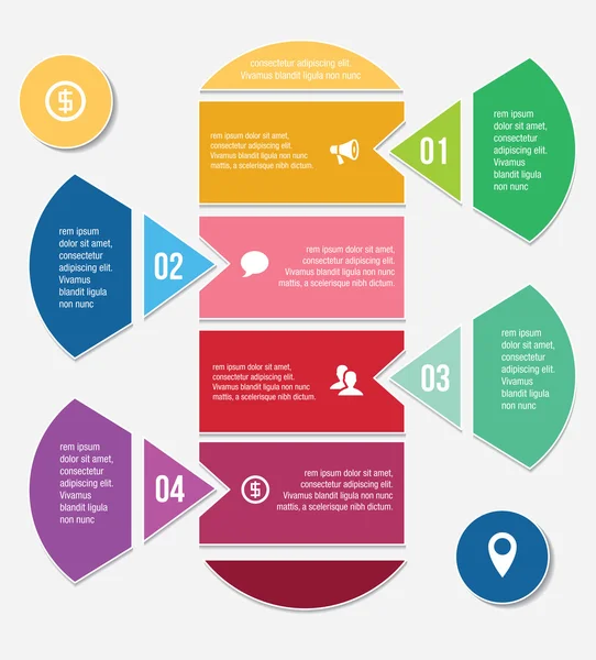 Modello di infografica aziendale Illustrazione Stock